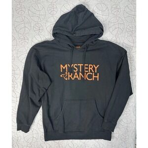 Mystery Ranch Black and Orange Logo‎ Hoodie / Men's Size Large